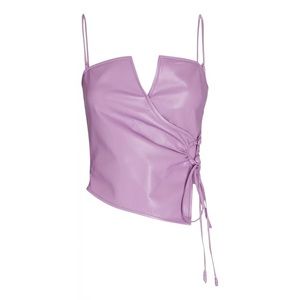 Hot pink leather top